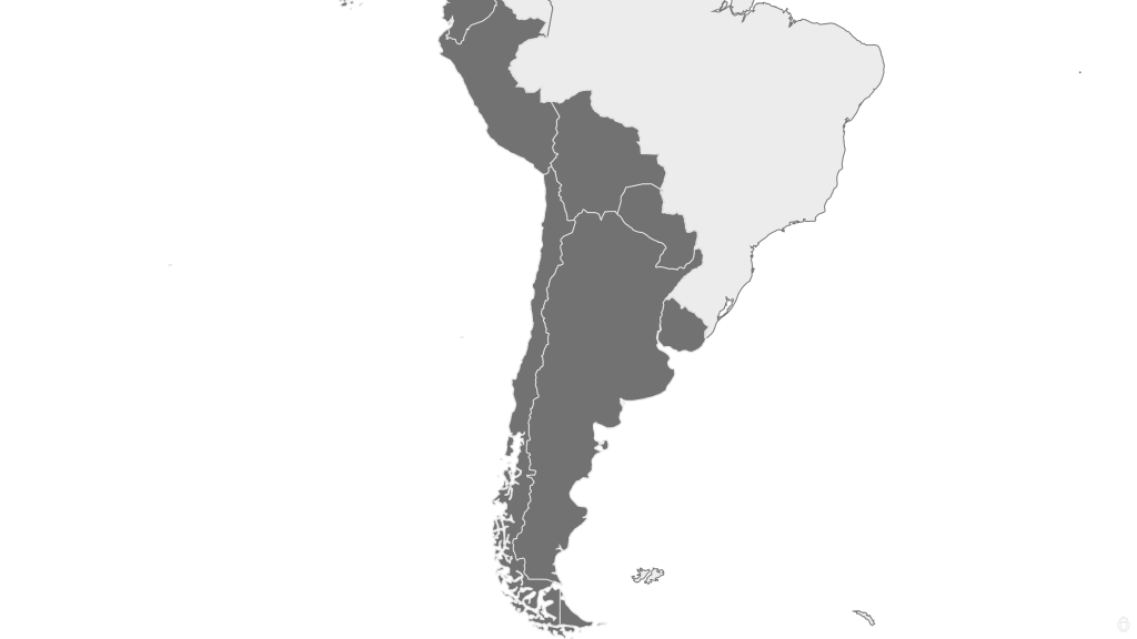 Map of Sudamerica
